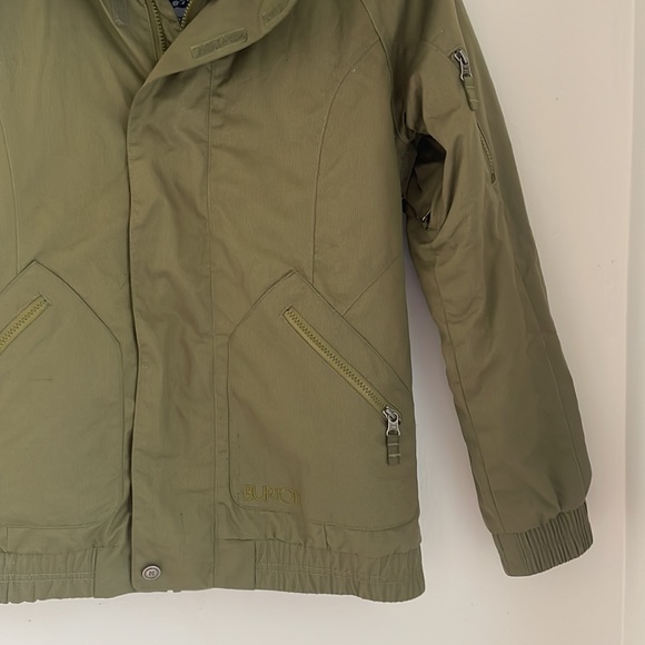 Burton Scarlet Womens Size Medium Ski Snowboard Jacket Olive Green - Picture 5 of 11